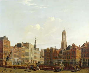 Utrecht Rathausbrücke mit Umgebung